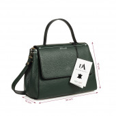 Geanta dama din piele naturala DiAmanti Salvini Verde Menta Inchis